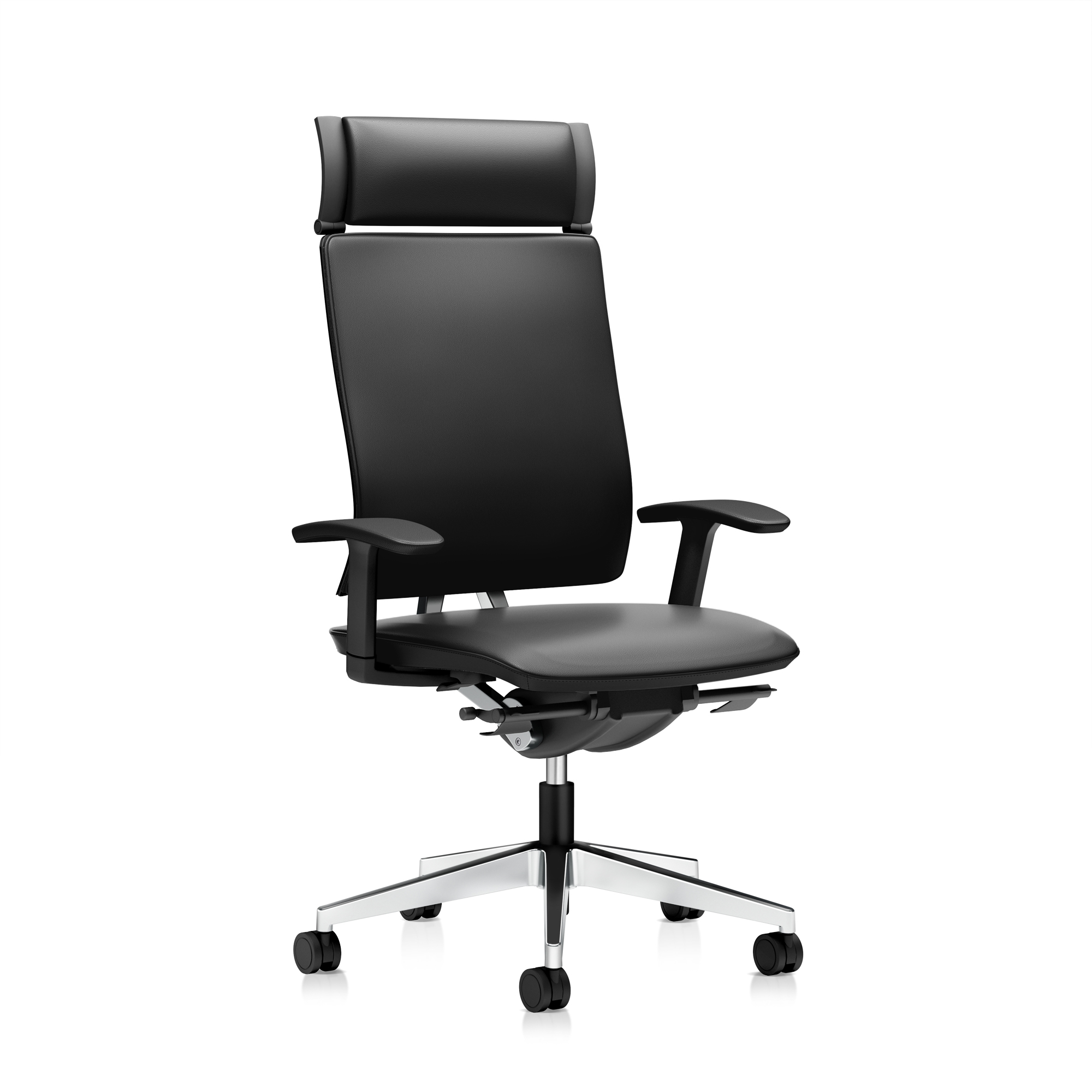 19 Open Up Chair with Headrest Black Leather.jpg Lamex Office